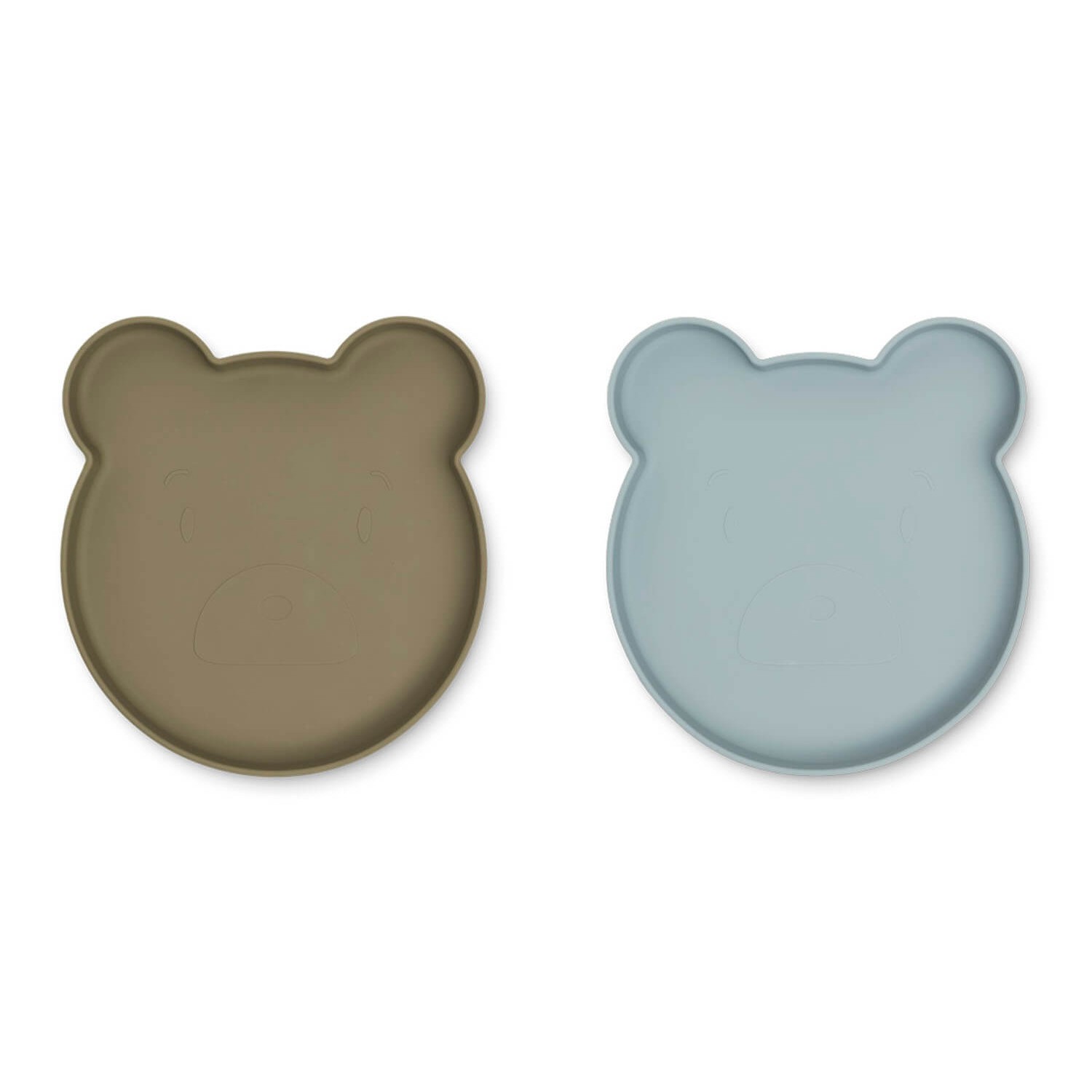 Marty plate 2-pack | Mr bear khaki/blue fog mix